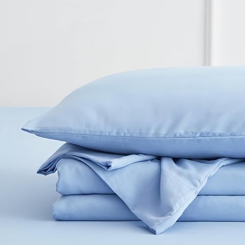 Juego de sábanas suaves y sedosas tamaño individual, sábanas de microfibra de lujo de hotel, sábanas refrescantes transpirables, sábanas y fundas de