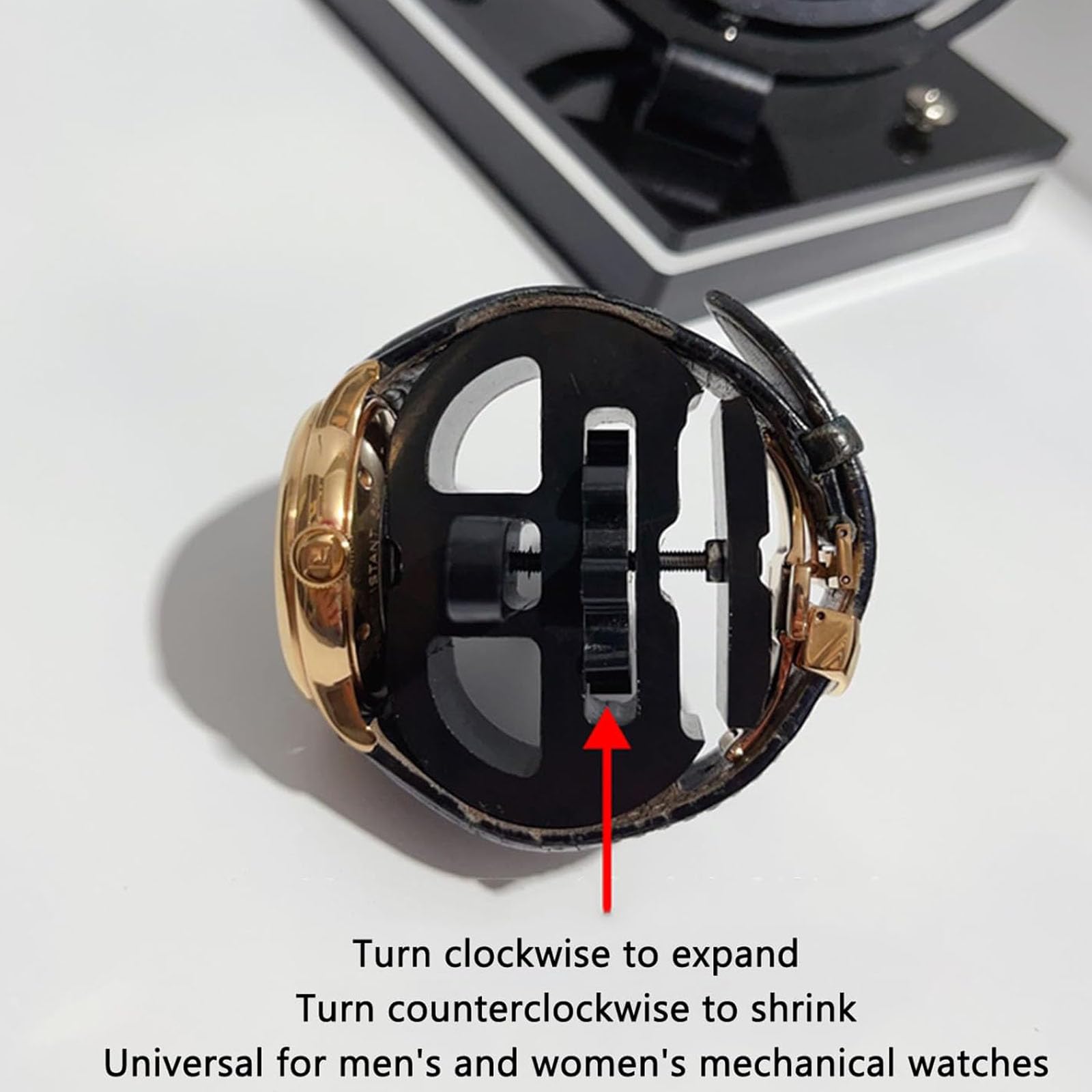 Automatischer Uhrenbeweger für eine Uhr, Uhrwerkhalter, Handgelenkumfang einstellbar, Timer-Abschaltung, Drehvorrichtung für Automatikuhren, für mechanische Uhren