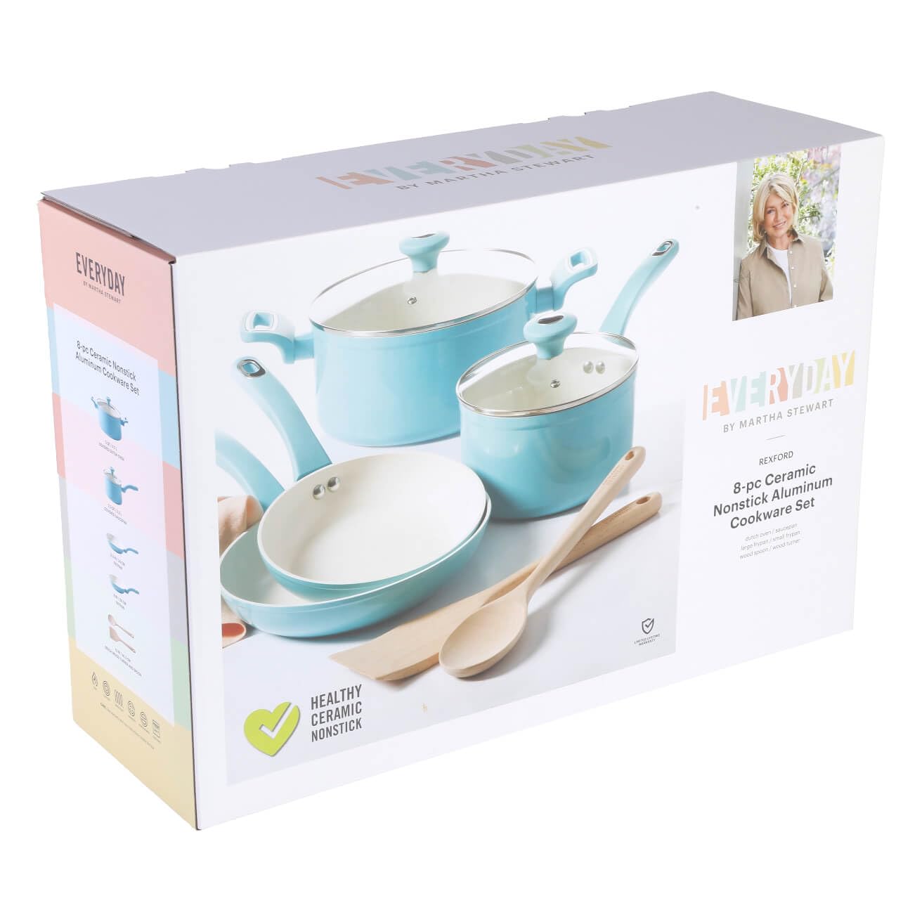 Martha Stewart Everyday Rexford 8 Piece Aluminum Cookware Set W