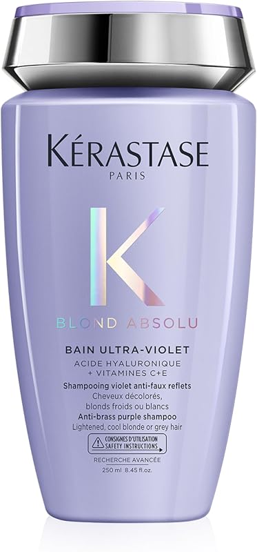 KERASTASE Blond Absolu Bain Ultra-Violet Shampoo - Neutralizes Brassy Undertones, With Blue and Violet Pigments, Restores Shine and Softness