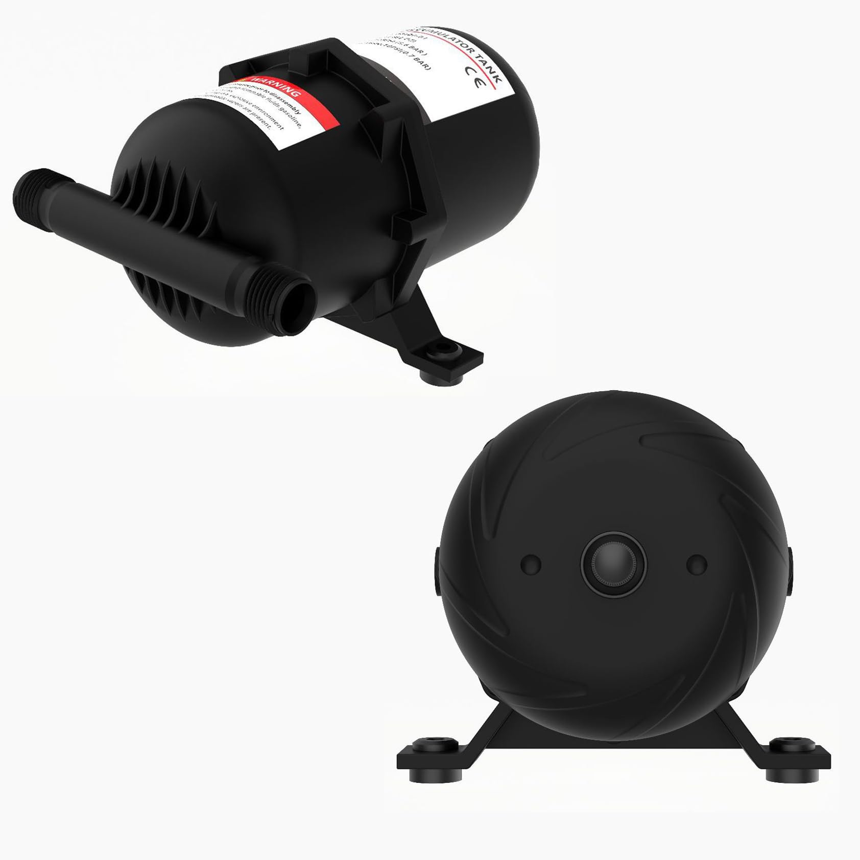 POFET Serbatoio accumulatore di Pressione da 0,8 Litri, accumulatore pressurizzato da 27,05 Once 125 PSI per Camper, Yacht, Marina, roulotte (Nero)