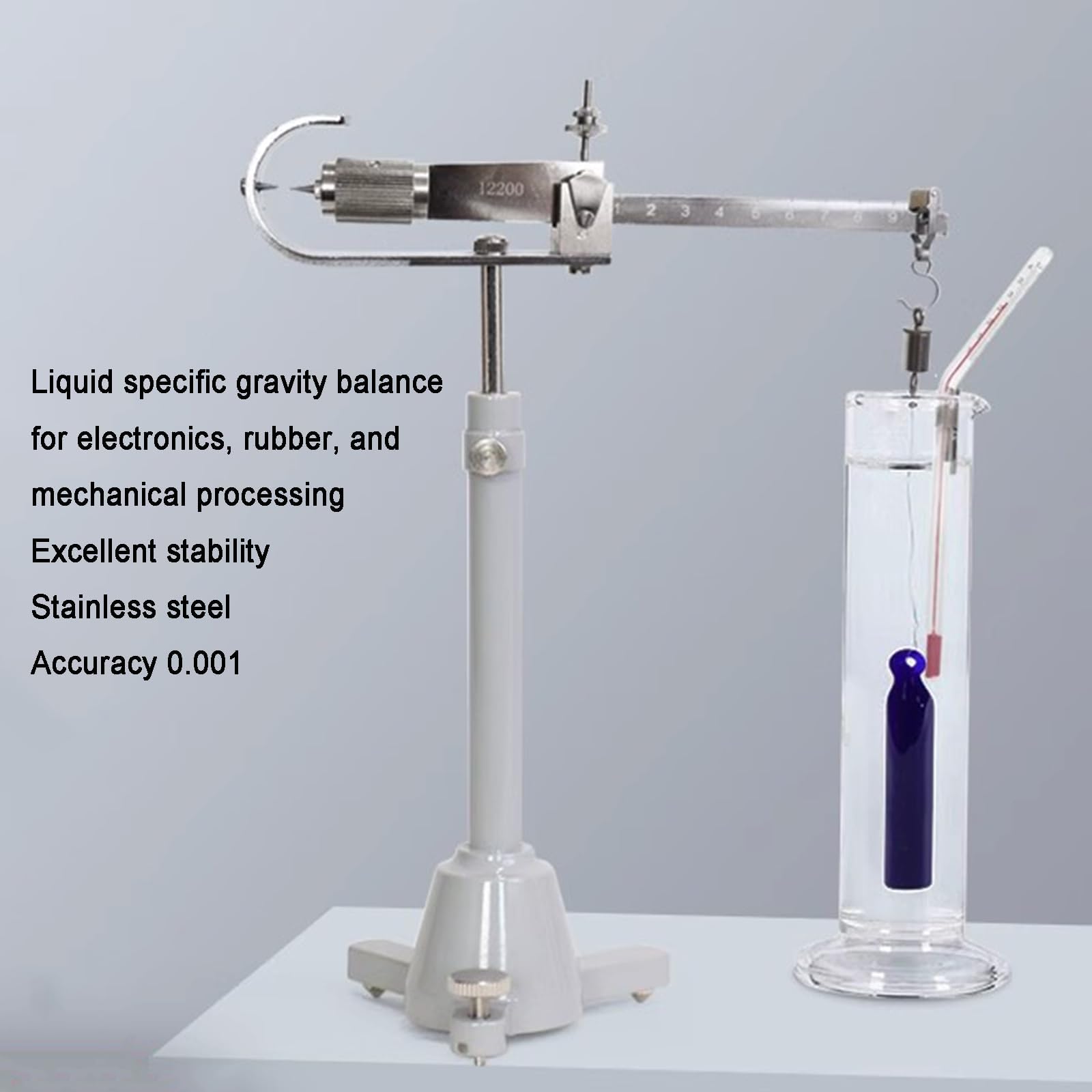 Densimetro Liquido, Bilancia Specifica per Ricerca di Laboratorio, Campo di Misura 0-2.000, Precisione 0.001, Ideale per Scuole e Applicazioni Scientifiche
