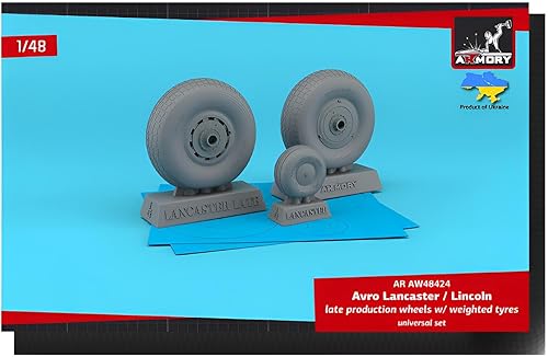 Miniatura 1 de Armory AMRAW48424 148 Avro Lancaster Lincoln Late Type Self-Deforming Wheel Plastic Model Parts