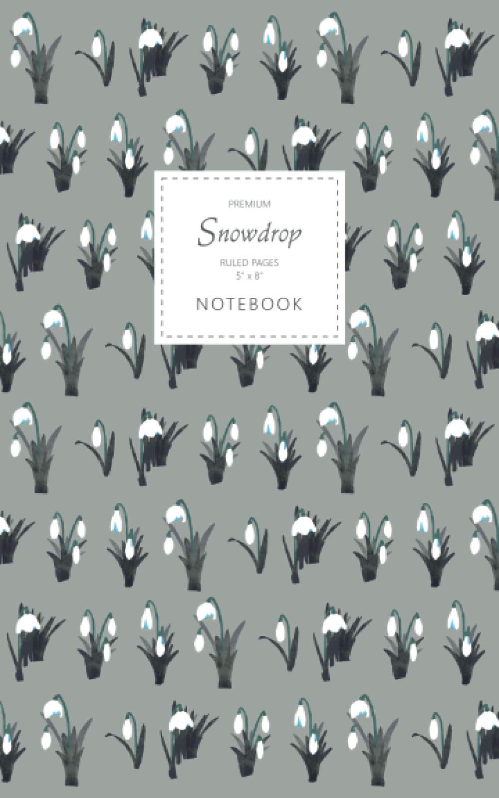 Snowdrop Notebook, Ruled Pages, 5x8