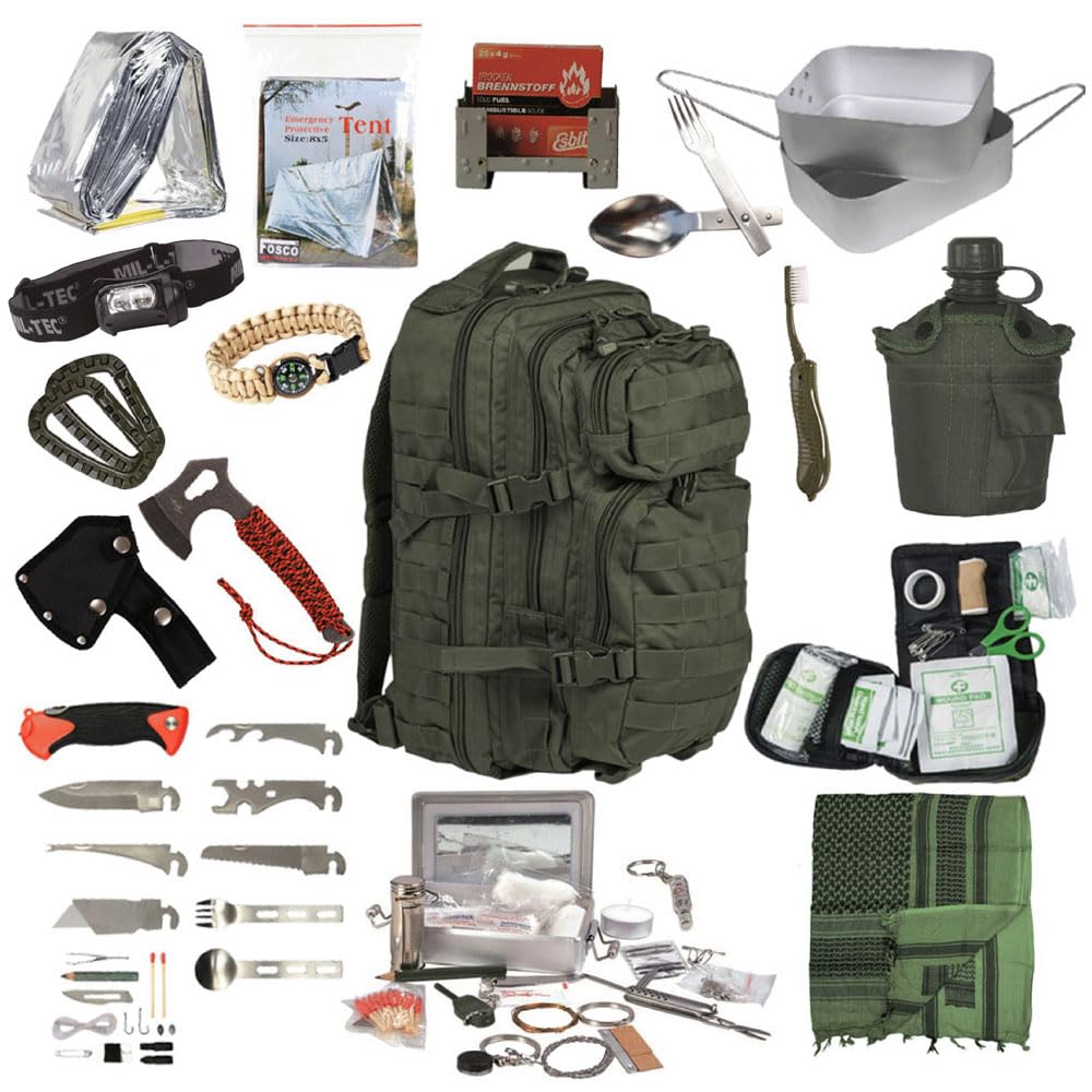 72h Fluchtrucksack Prepper Rucksack Krisenvorsorge Not Überlebensrucksack #18934