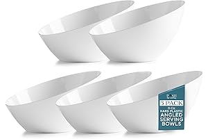 Posh Setting White Plastic Serving Bowls