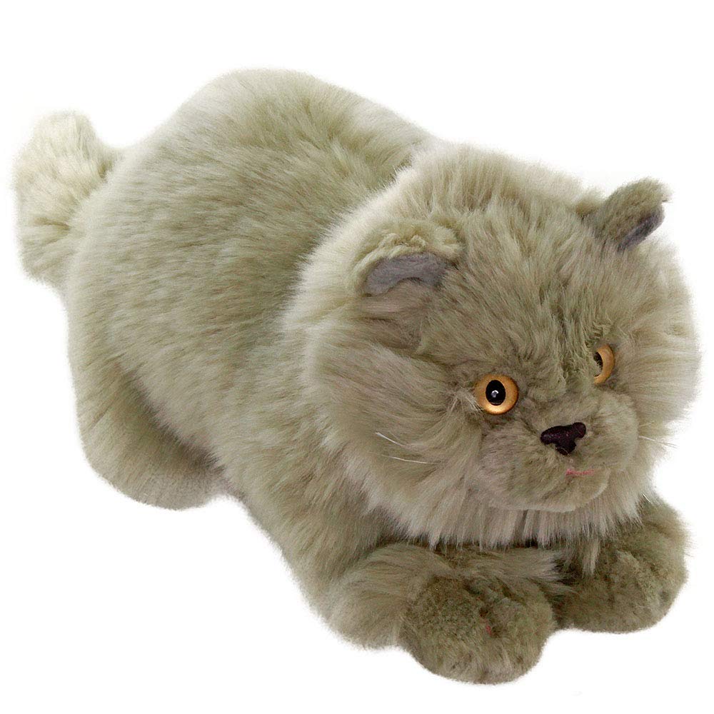 Animals Of The World Yatan Kedi Peluş Oyuncak, Gri, 26cm