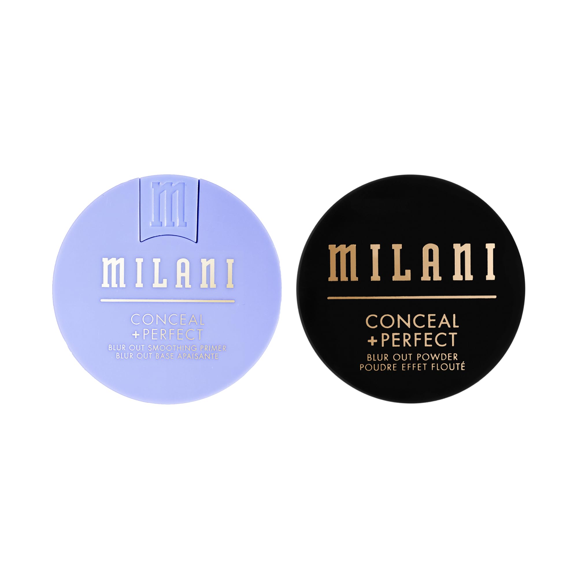 Milani Conceal Perfect Makeup- Blur Out Smoothing Primer Translucent Setting Powder Pore Blurring Duo