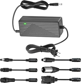42V 2A Charger with 6 Plugs Universal for simate Hoverboard Charger, gotrax for G2 G3 G4,GXL V2,Rival,XR Replacement for Razor/Jetson/Voyage/gotrax/ninebo 36V 10S Lithium Battery Device