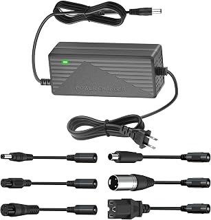 42V 2A Universal Scooter Charger for Hoverboard with 7-in-1 Plugs - Electric Scooter Charger Replacement for Jetson, Gotrax, Razor,Segway, Bird & More (10S 36V/42V Lithium Battery)