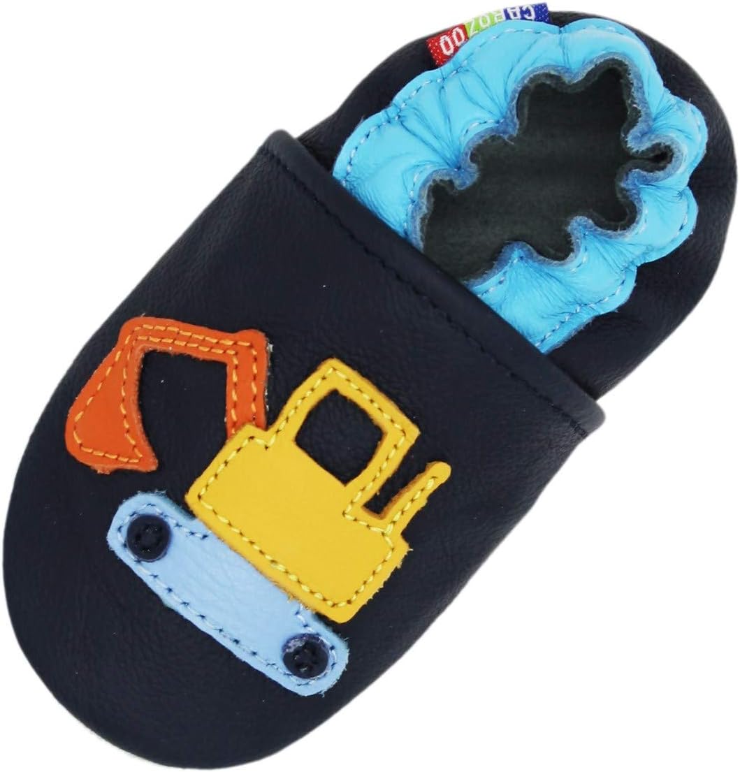 Carozoo Toddler Kids Unisex Slipper Animal Flower Soft Sole Leather Baby Shoes