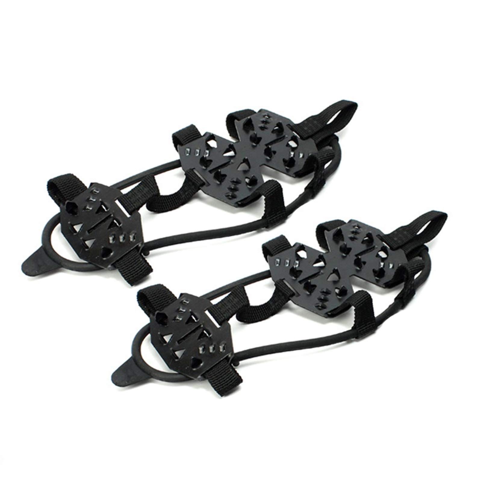 Rutsch Schuhspikes 24 Zähne Eisgreifer für Schuhe Frauen Männer rutschfeste Steigeisen Gripper Spike Grips Stollen Für EIS Schnee Klettern Wandern (Shoe Size : L Size)