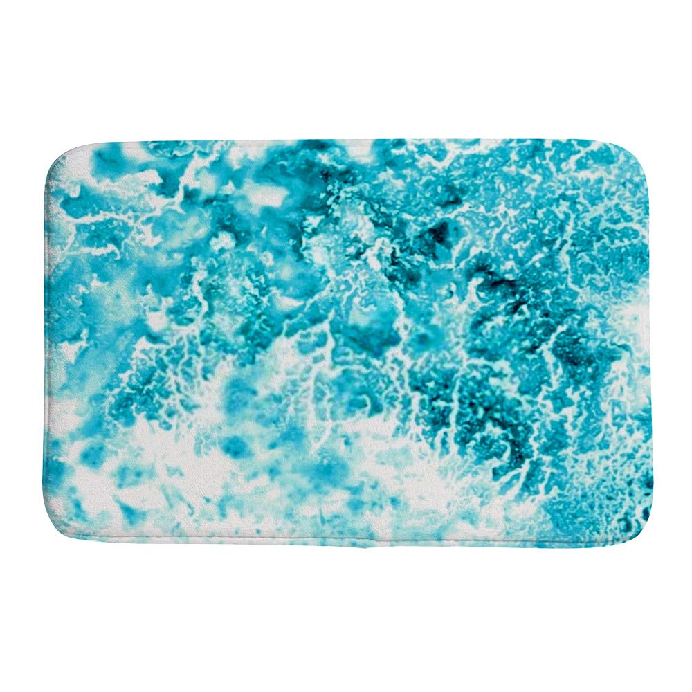 Tapis de bain aquarelle abstraite CHEHONG en polaire anti-boulochage doux 90x60 cm