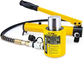 20 Ton Porta Power Kit, Mini Hydraulic Cylinder Jack Porta Power Ram 2" Stroke with CP-180 Hydraulic Hand Pump for Machinery Shipbuilding