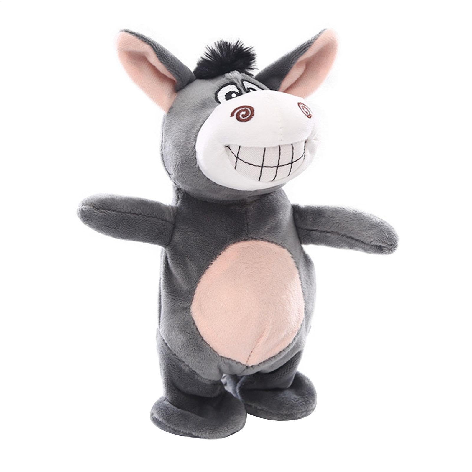 Parlante de peluche de peluche con burro musical | Muñeca interactiva, juguete educativo para bebés y niños, compañero sensorial para juegos y desarrollo infantil