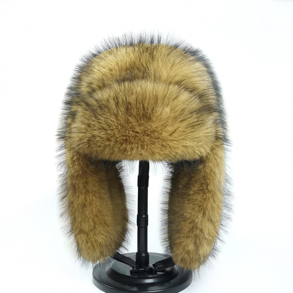 Klasyczna pluszowa czapka zimowa Ushanka Rosyjska czapka strażacka z nausznikami wiatroszczelna dla mężczyzn i kobiet w chłodne dni.