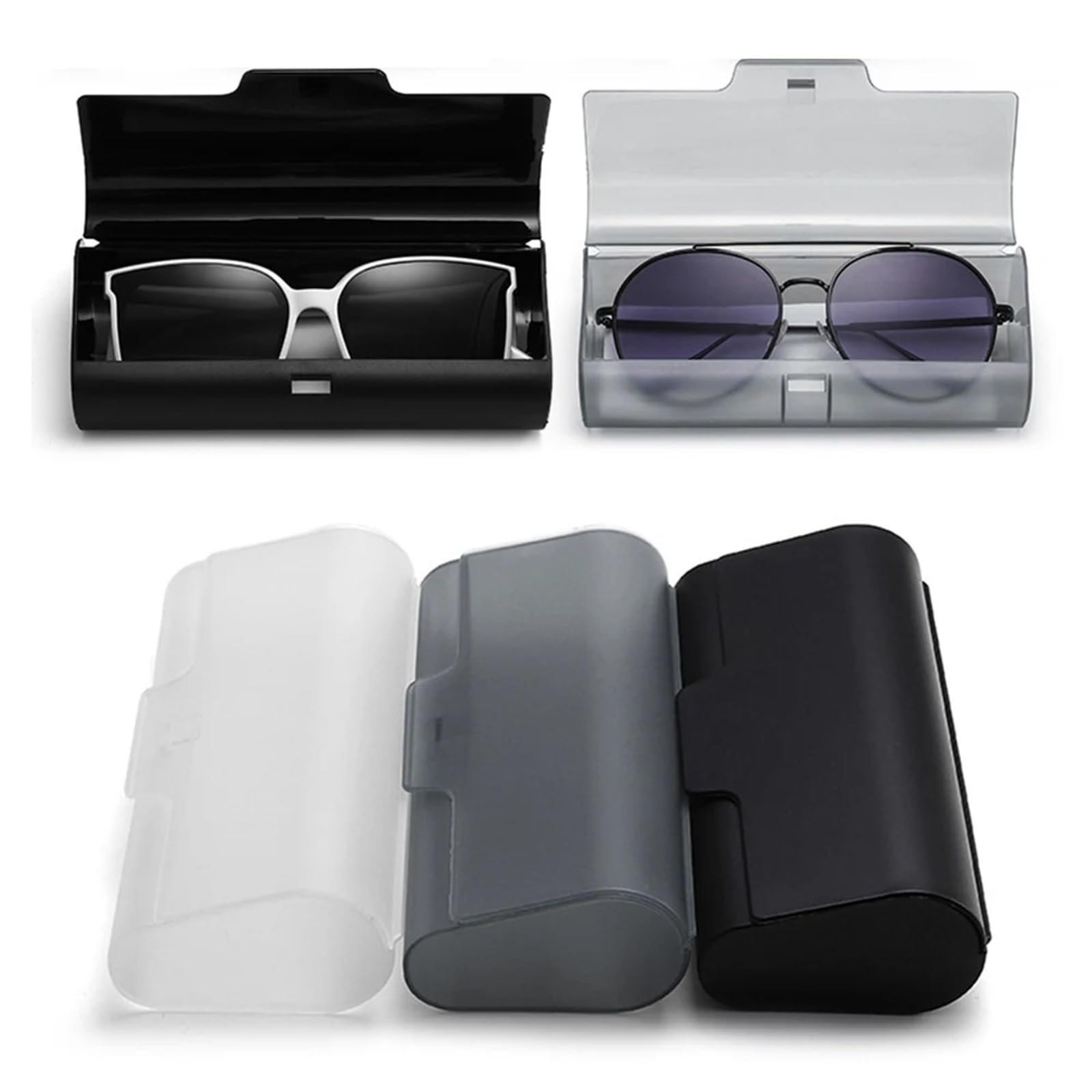 Etuis à Lunettes 2 pièces étui à lunettes for femmes boîte à lunettes en plastique dur hommes femmes boîte à lunettes étui à lunettes étui à lunettes de lecture étuis de protection de lunettes Avec Do