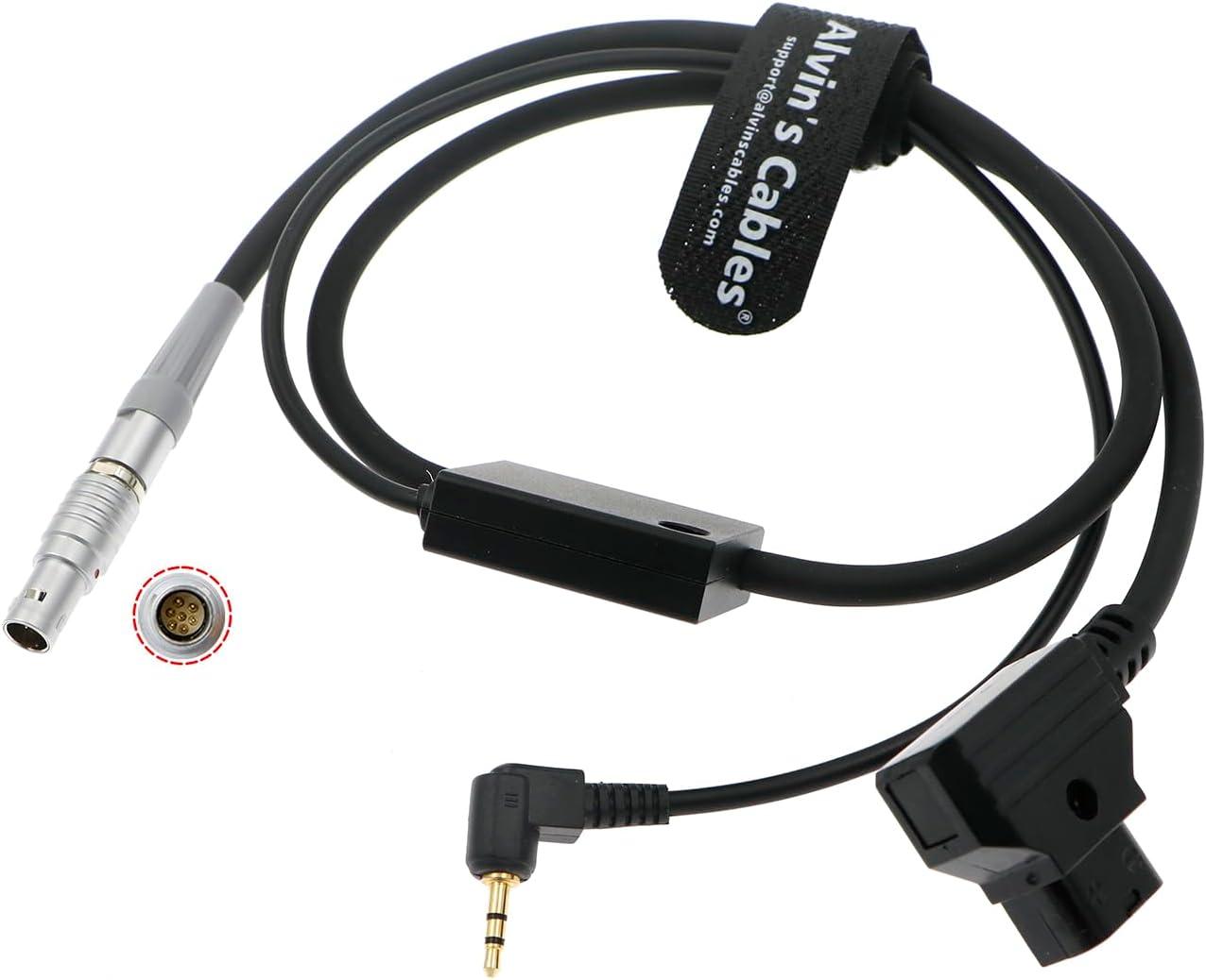 Alvin’s Cables Run Stop Cable for ARRI cforce RF| cmotion cPRO Motor for Canon C500/C300 Camera CAM 7 Pin to LANC+D-tap Cable Compatible with K2.0015757