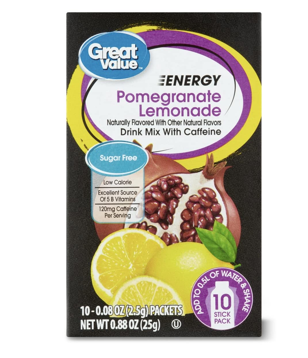 Great Value Sugar Free, Low Calorie ENERGY Pomegranate