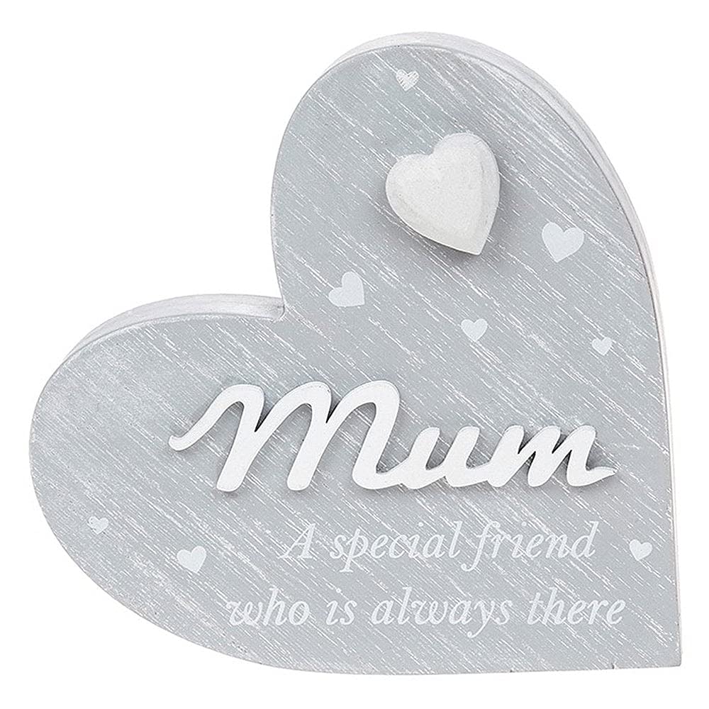 Joe Davies Cherished Hearts Cool Grey Mum Standing Plaque 291700