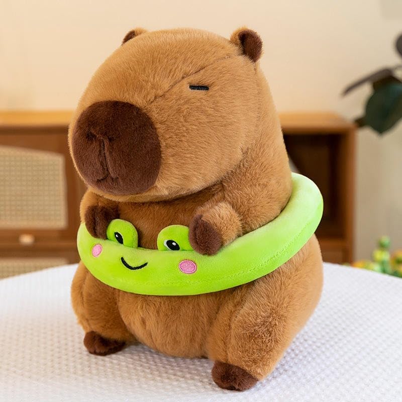 Image of Ring Capybara Soft Toy for Kids Stuffed Animal Plush Soft Doll Teddy Bear Gift for Baby Girl Toddlers Girls plushie Plushies Gifts for Girlfriend (24cm)
