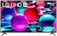 Smart TV LG UHD AI UA75 55 polegadas HDR10 Pro Processador α7 AI Ger 8 webOS 25