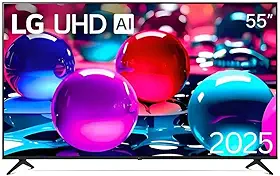 Smart TV LG UHD AI UA75 55 polegadas HDR10 Pro Processador α7 AI Ger 8 webOS 25