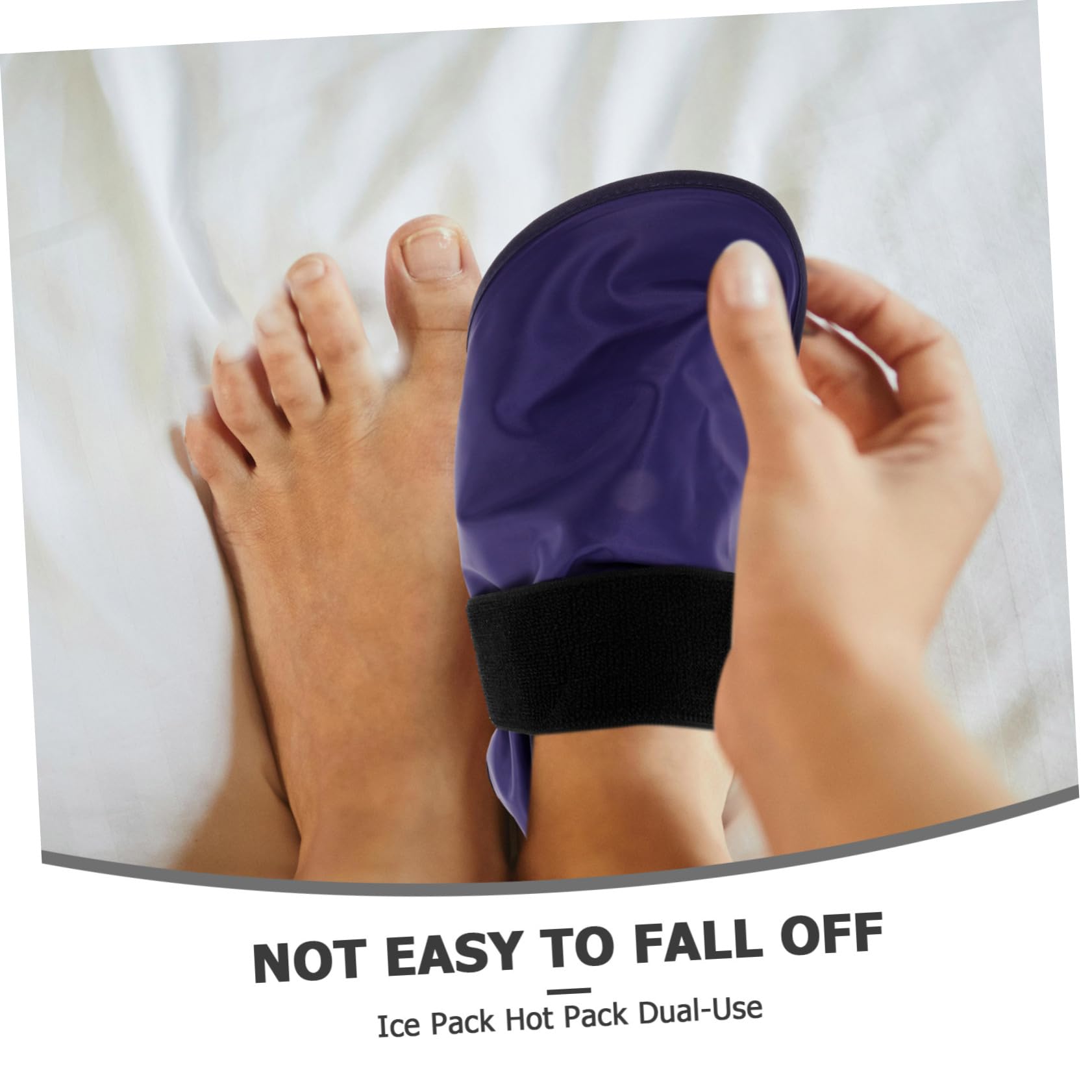 Yardenfun Einstellbarer Fuß Eisbeutel für Kältetherapie bei Verletzungen Kühlpack für Knöchel und Füße Wiederverwendbar für Sport und Schwellungen Stunden Kühlwirkung