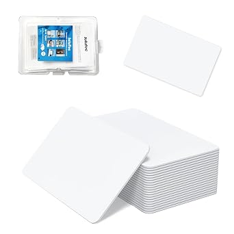 30Pcs RFID Smart Cards, 13.56MHz ISO14443A Mifare Classic 1K Printable Blank Contactless Cards, Compatible with RFID Reader Writer for Access Control, Hotel Door Keys and Prepaid Payment Systems