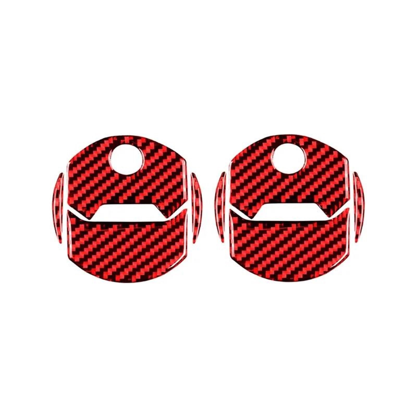for Chevrolet for Camaro 2010 2011 2012 2013 2014 2015 Car Side Air Conditioning Vent Trim Cover Decor Sticker KISSGPIPOL(Red Carbon Fibre)