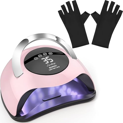 Luz UV para uñas Easkep de 120 W - Lámpara UV de uñas secadora de uñas lámpara UV para uñas de gel UV LED lámpara de secado más rápido profesional