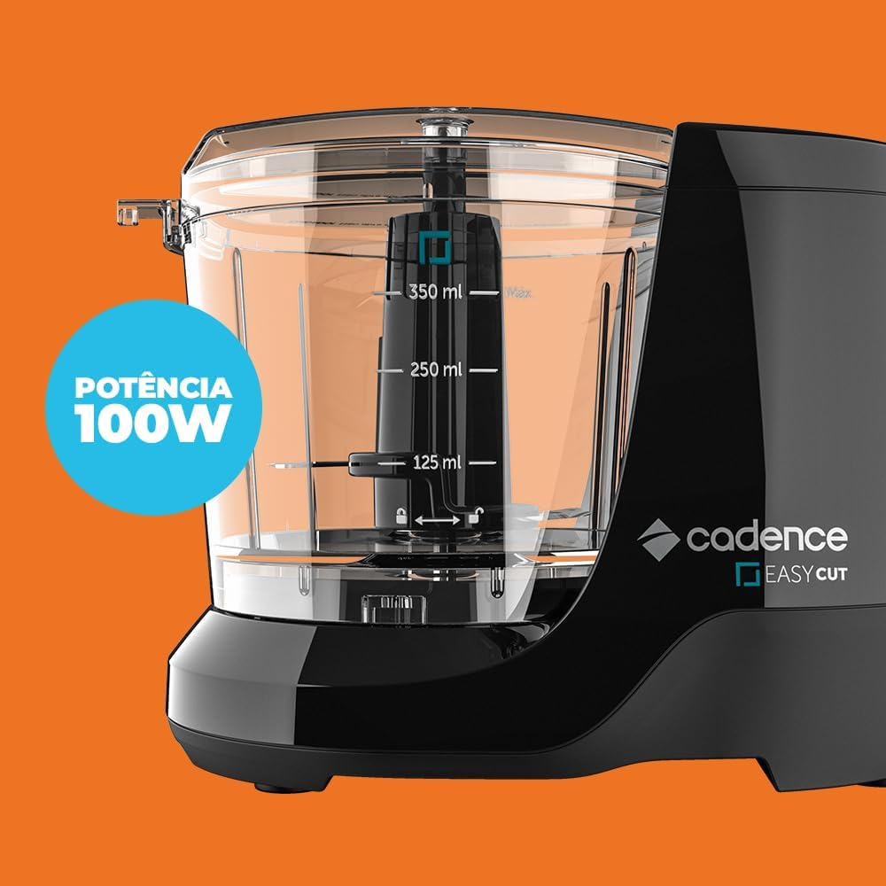 Miniprocessador Easy Cut, Preto, 110v, Cadence