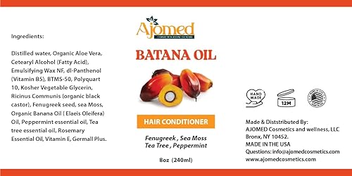 Miniatura 7 de Batana Oil & Sea Moss Hair Shampoo and Conditioner Set- Champú orgánico hecho a mano con aceite de ricino, aloe vera, alholva, romero, árbol de