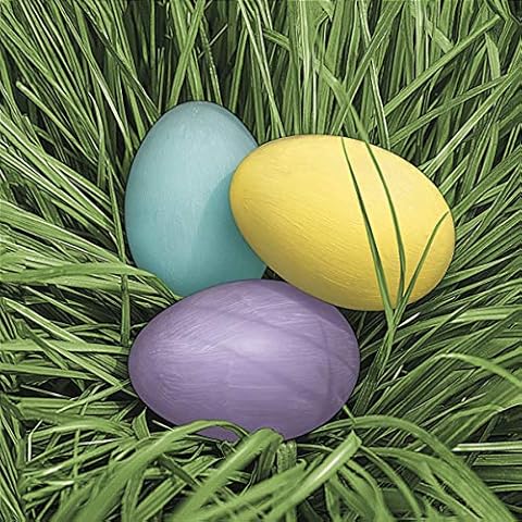 20 Napkins Easter Eggs in Grass | Spring | Easter | Table Decoration 33 x 33 cm Cover