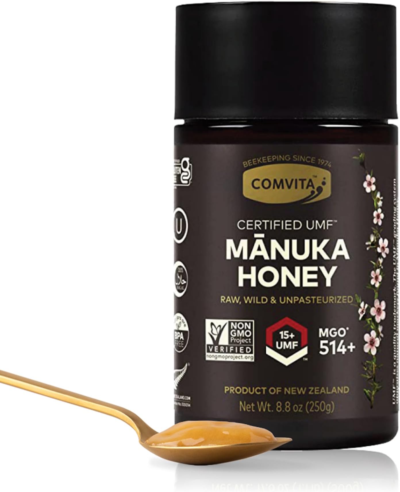 Komvita UMF 15+ Manuka Honey MGO 514-795 Genuine 100% New Zealand Honey 250g manuka