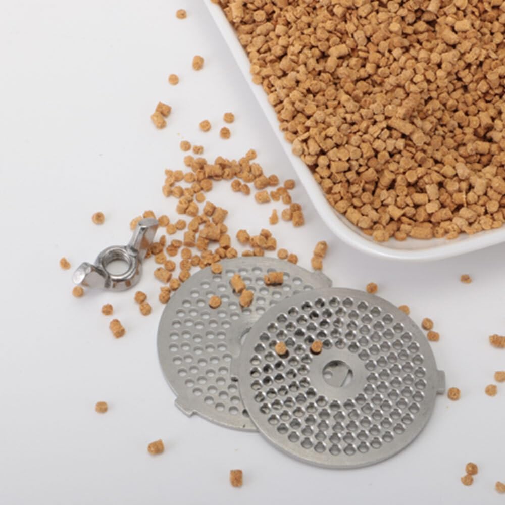 Elektryczny młynek do pelletu paszowego ze stali nierdzewnej o mocy 650 W. Maszyna do granulowania karmy dla psów i kotów domowych Wydajność(2.0mm)