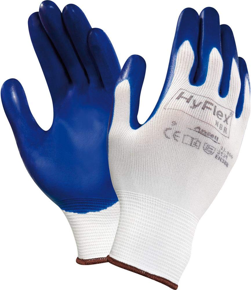 Ansell HyFlex 11-900 Guanti Da Lavoro Gr. 9 | Antistatici, Antiscivolo, Resistenti All'Abrasione, Norma EN 388