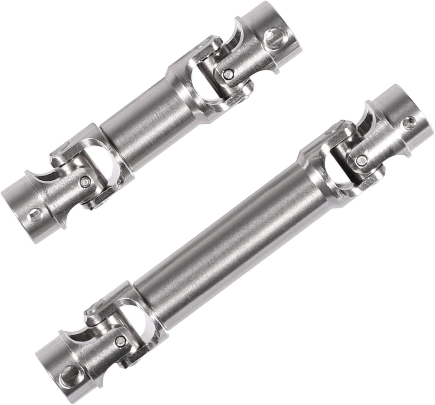 TRX4M Driveshaft, Stainless Steel Internal Spline Drive Shaft for 1/18 RC Crawler TRX4M Bronco Defender Upgrade Parts (Silver)