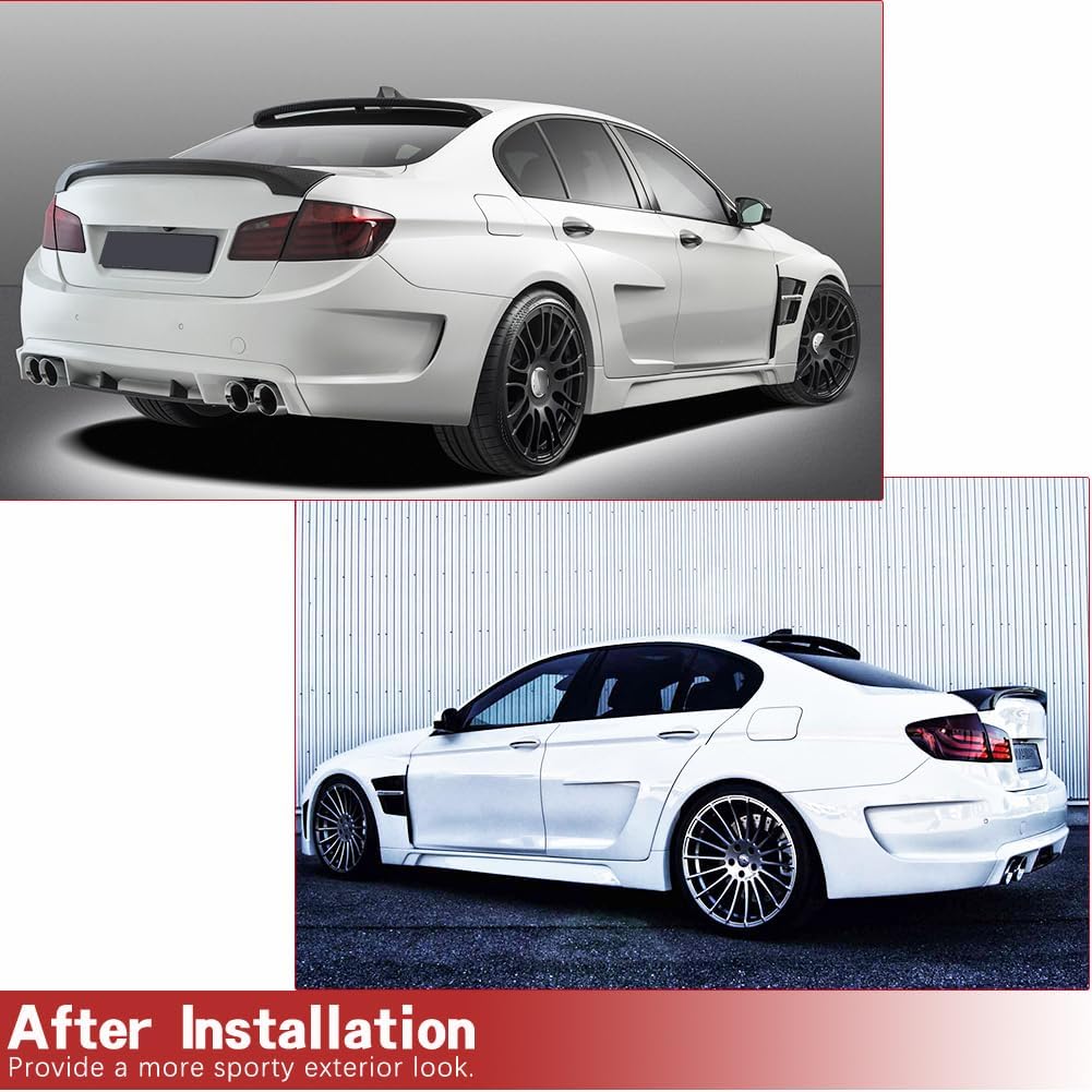 Carbon Fiber Rear Trunk Spoiler Fits for BMW 5 Series F10 520i 520d 535i 528i 550i M5 2011-2017 Rear Spoiler Deck Lip Boot Lid (Style 1)