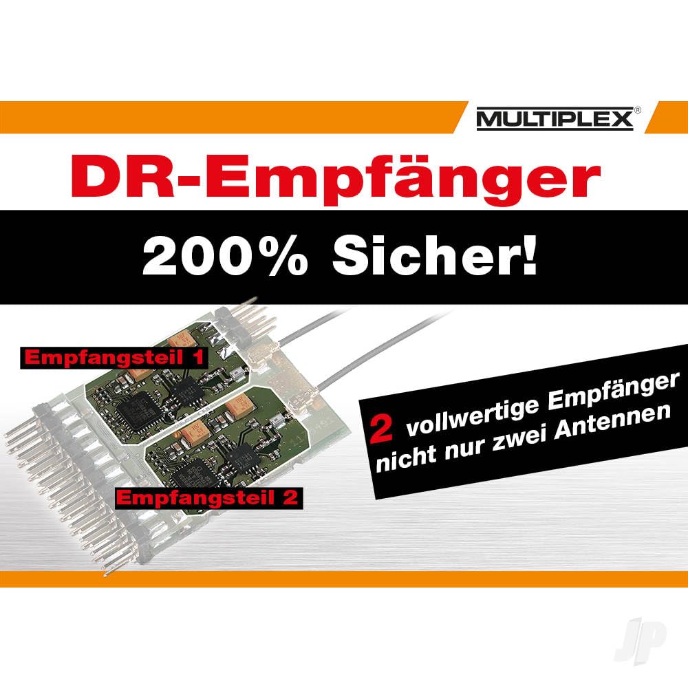 Multiplex RX-7-DR light 7-Kanal Empfaenger 2,4GHz Stecksystem Uni (Graupner/JR/Futaba)