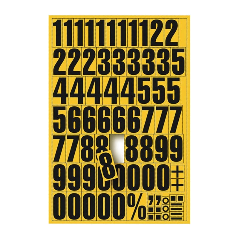 Números y letras magnéticas para superficies metálicas, tamaño A4, color amarillo o blanco