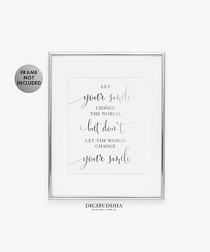 Miniatura 6 de Inspirational Wall Art Print Home, Office, Dorm, Classroom "Let Your Smile Change the World, But Dont Let the World Change Your Smile" Artwork