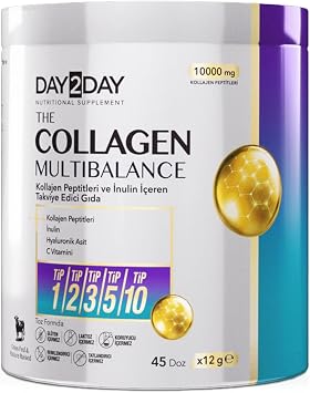 DAY2DAY The Collagen Multi Balance, Vitamin ve Mineral İçeren Kolajen Takviyesi, Cilt Sağlığı, Saç ve Tırnak Desteği, Eklem ve Bağ Doku Desteği