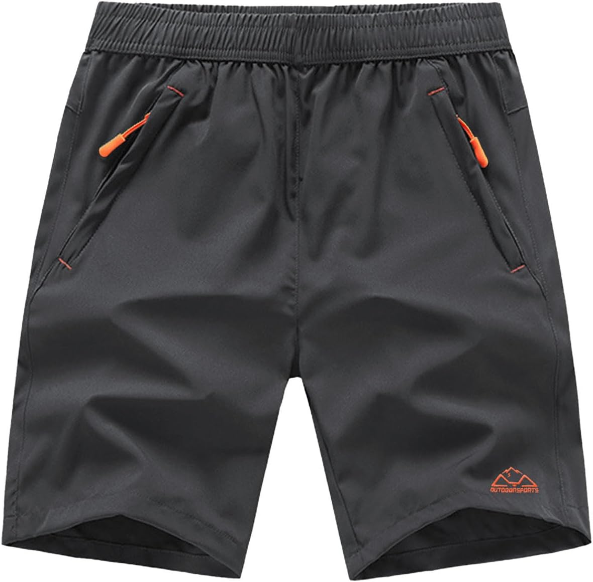 Men's Hiking Shorts Quick Dry Athletic Gym Workout Short with Zipper Pockets