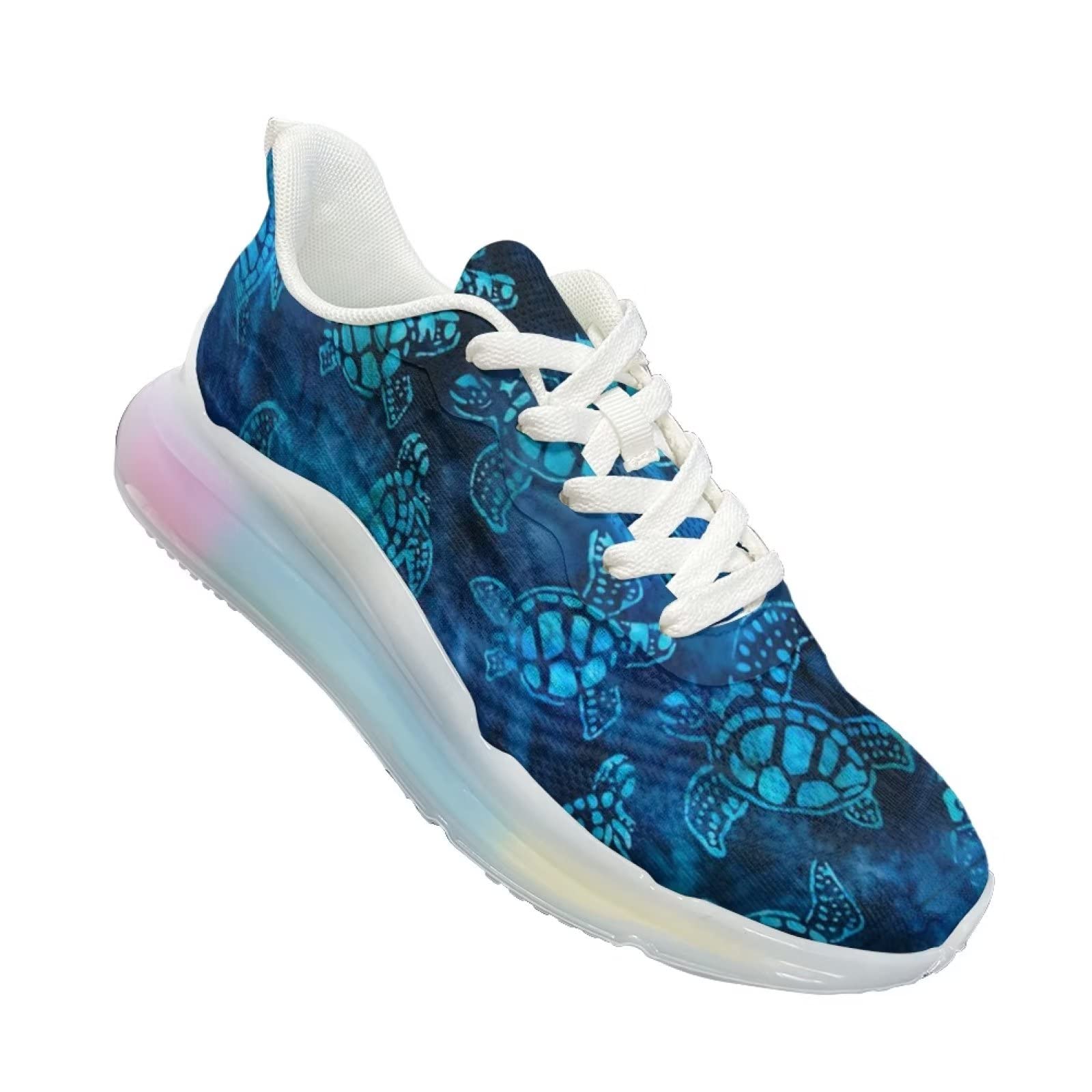 Buty sportowe dla kobiet, buty do biegania, sportowe, wsuwane, siateczkowe, na siłownię, damskie buty do chodzenia, Niebieski Turtle Blue, 38 EU