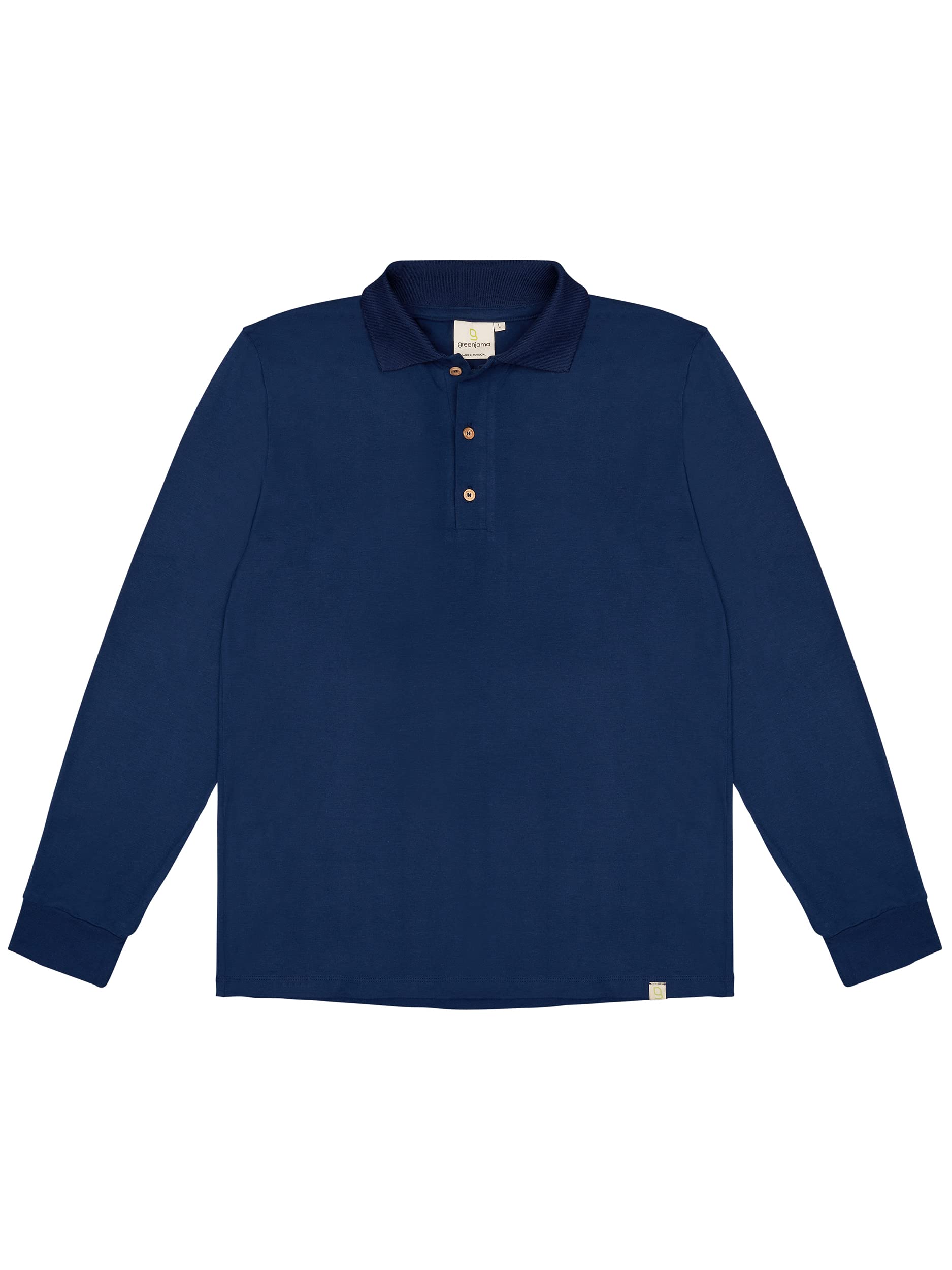 Camiseta de Manga Larga para Hombre con Cuello Polo Pijama