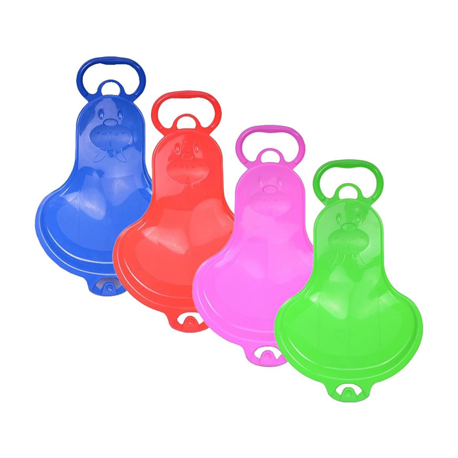 SXPC 4Pcs Seal Shape Skiing Board for Kids and Adults Snow Sled Sledge Outdoor Sand Grass Sleigh Slider for Grass Sand Snow