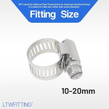 11-20mm Stainless Steel 304 Hose Clamp, Adjustable Worm Gear Clamps (1500pcs)