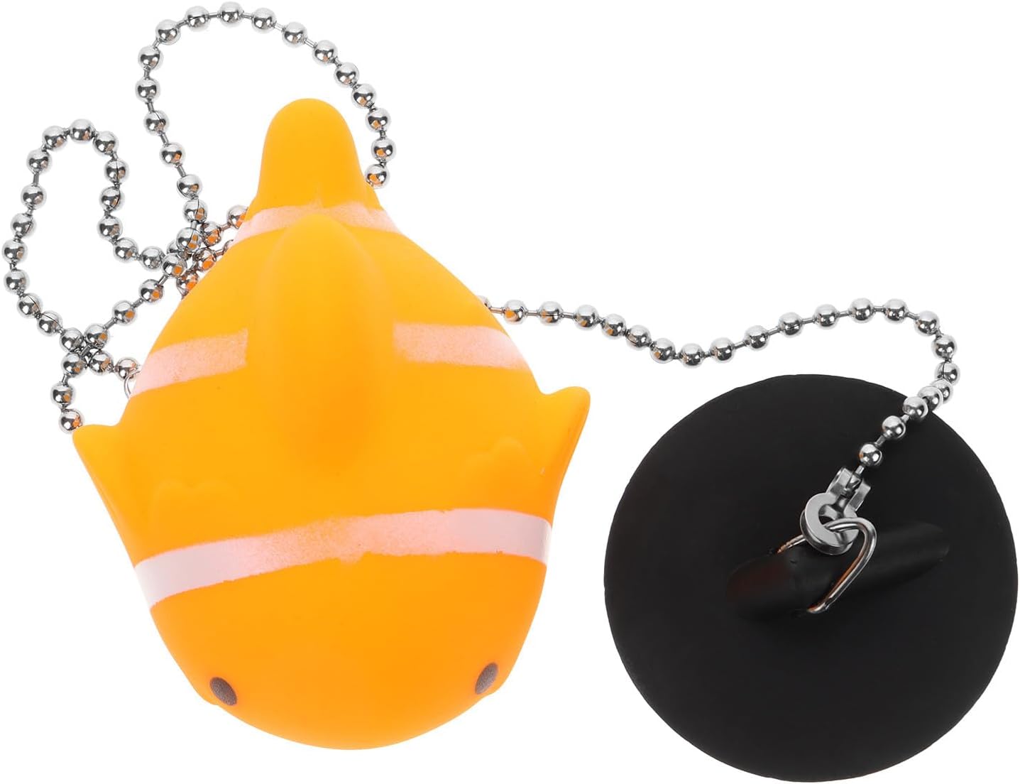 Rubber Fish Tub Plug Stopper with Chain Bathtub Drain Cover Overflow Drain Stopper for Bathroom for Bath and Laundry Use