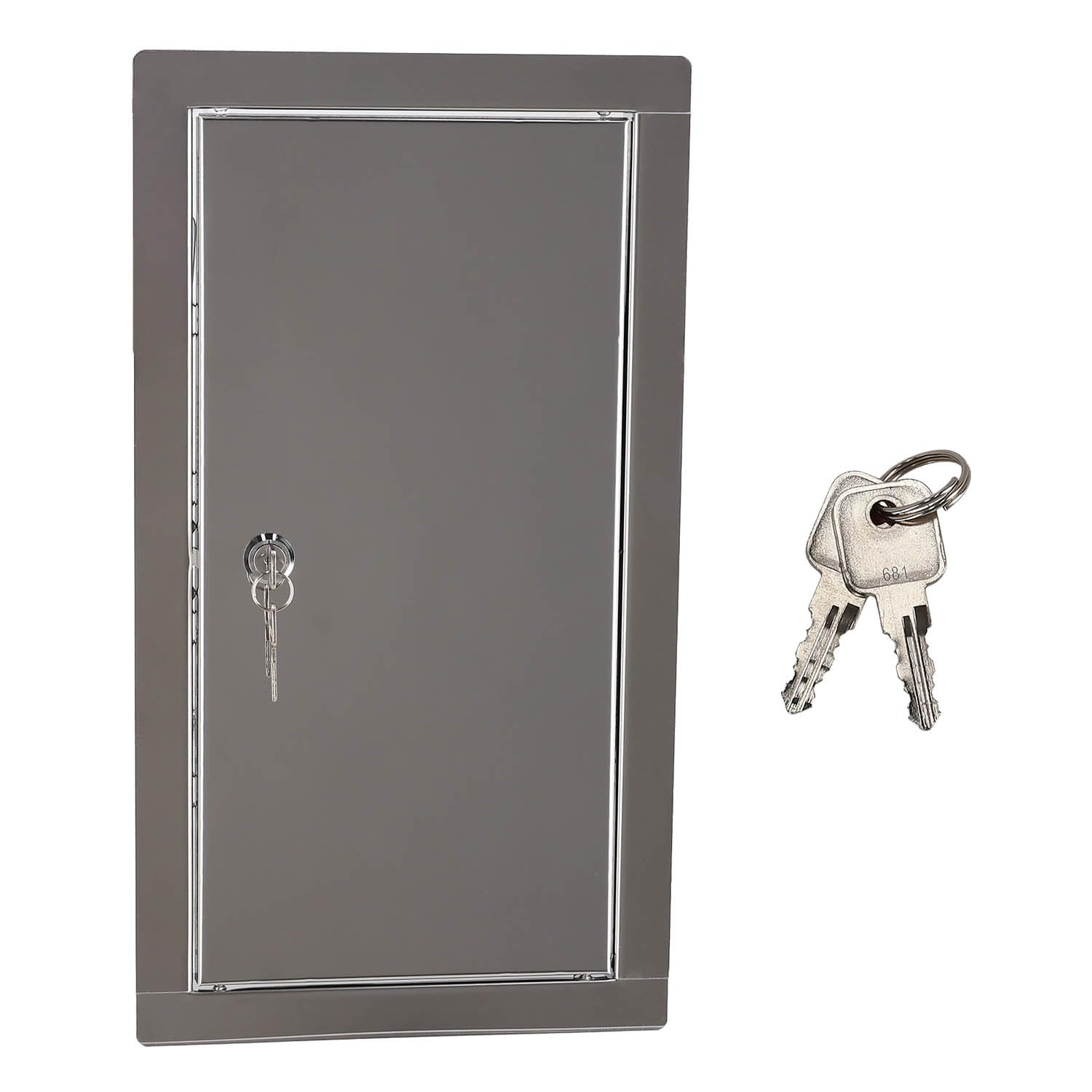KOTARBAU® Puerta de inspección, 40 x 60 cm, Acero Inoxidable, Panel de Acceso, Compuerta de fácil Acceso, Puerta de revisión, Trampilla para Pared o Techo, Plateada, Cerradura con Llave